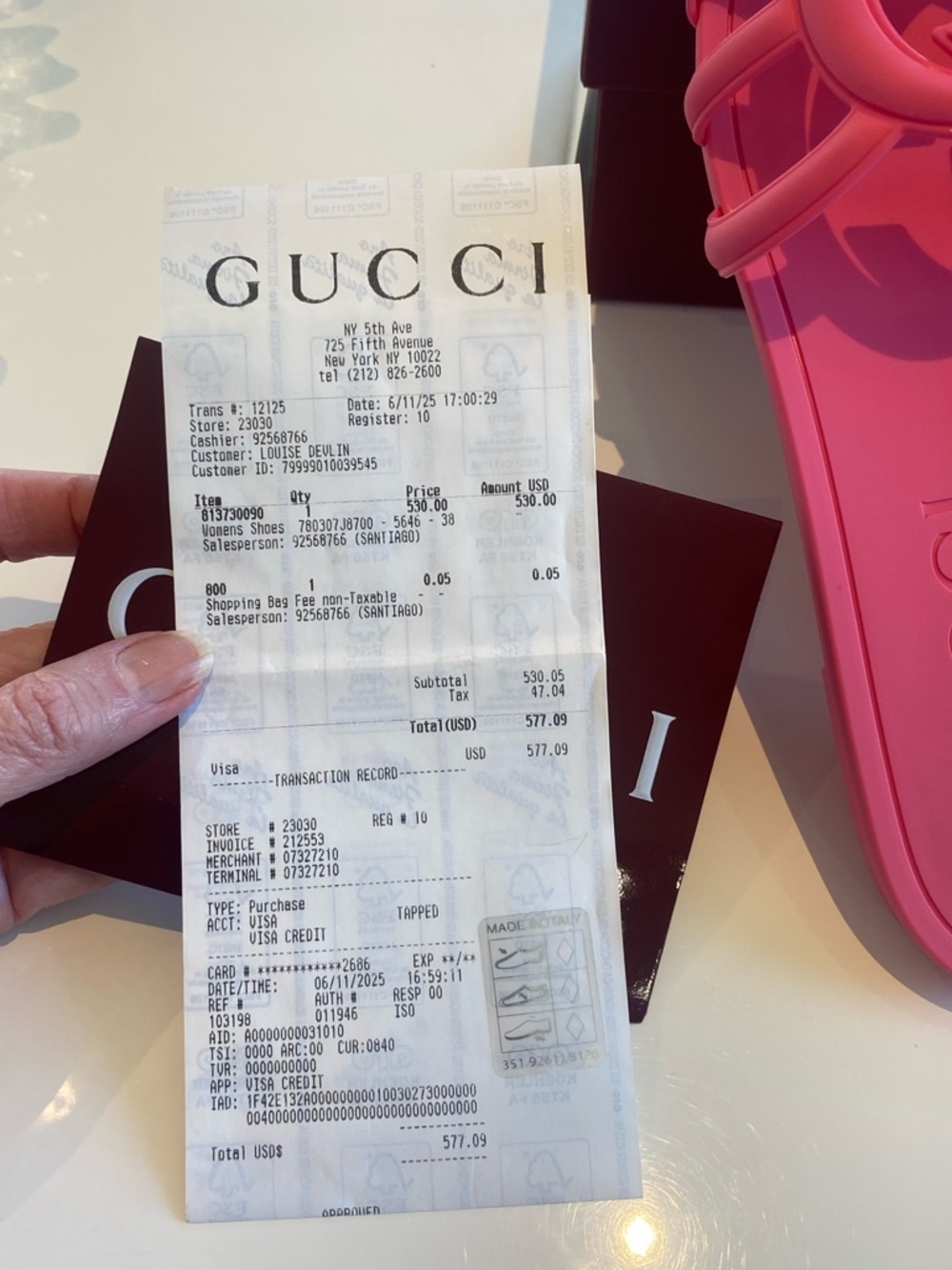 Authentic Gucci Pink Interlocking Logo Slide Sandals - Picture 6 of 8